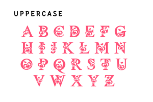 Alternative view of Lovers Font