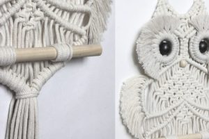 Alternative view of Macrame Owl Wall Hanging Pattern PDF