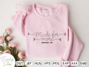 Alternative view of Made for More Bible Verse