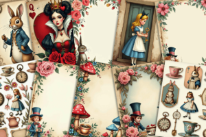 Alternative view of Magical Alice Junk Journal Kit