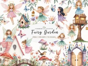 Magical Cute Garden Fairies Bundle