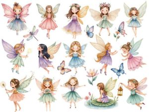 Alternative view of Magical Cute Garden Fairies Bundle