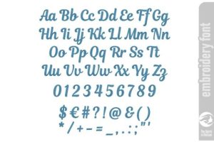 Alternative view of Magnolia Script Embroidery Font - Large