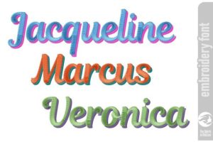 Alternative view of Magnolia Shadow Embroidery Font - Small