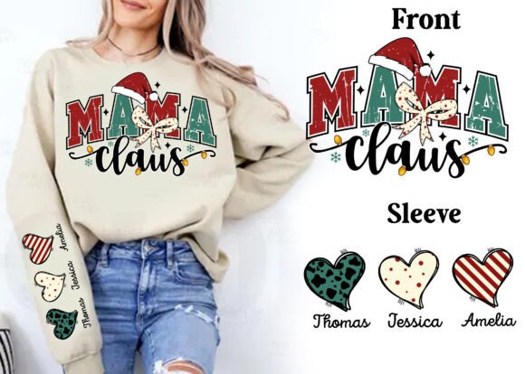 Mama Claus Christmas Varsity T Shirt SVG