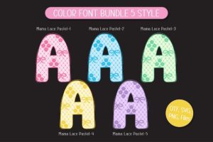 Alternative view of Mama Lace Pastel Font