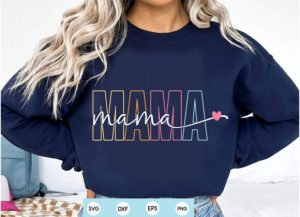 Alternative view of Mama Svg, Mom T-Shirt