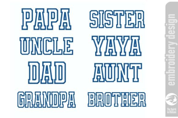 Mama and Family Names Applique Set - Image 3