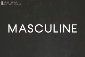 Masculine Font
