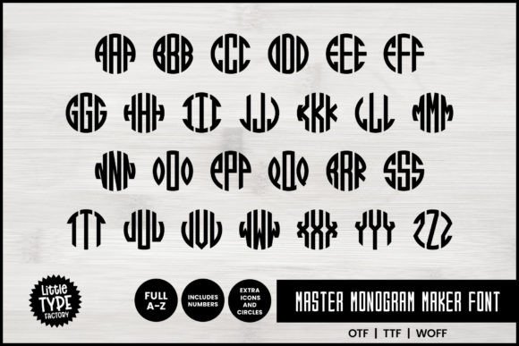Master Monogram Font