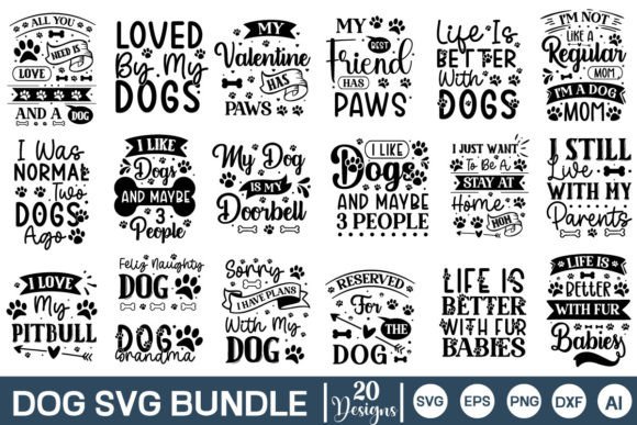 Mega Dog Quotes SVG Bundle - Image 7