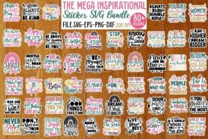 Mega Inspirational Sticker SVG Bundle