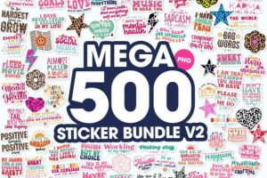 Mega PNG Sticker Bundle