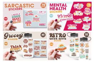 Alternative view of Mega PNG Sticker Bundle