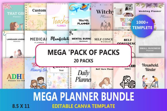 Mega Planner Bundle Canva
