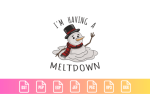 Melting Snowman Funny Christmas