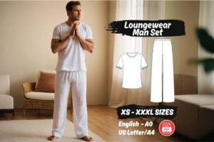 Men Loungewear Set Sewing Pattern