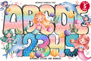 Mermaid Rainbow Font