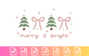 Merry & Bright Christmas Trees and Bows