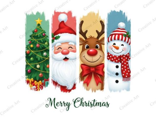 Merry Christmas Brushstroke Sublimation