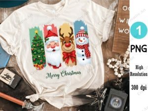 Alternative view of Merry Christmas Brushstroke Sublimation