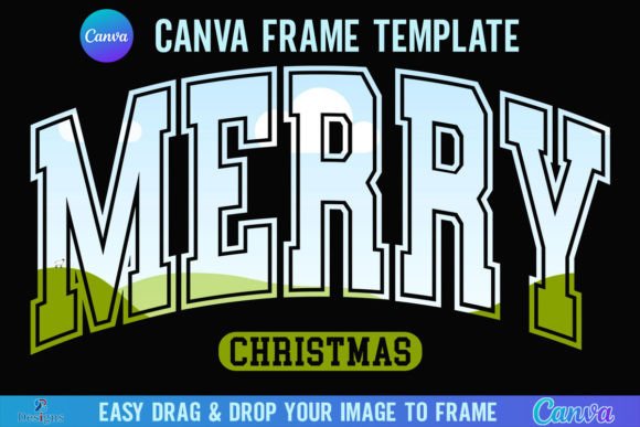 Merry Christmas Canva Frame Varsity