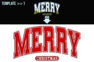 Alternative view of Merry Christmas Canva Frame Varsity