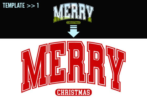 Merry Christmas Canva Frame Varsity - Image 2