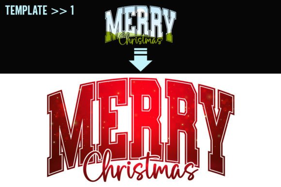 Alternative view of Merry Christmas Canva Frame Xmas Varsity