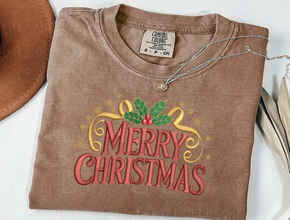 Merry Christmas Embroidery Design - Image 3