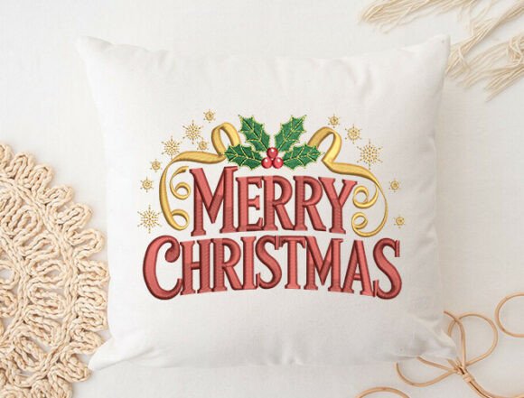 Merry Christmas Embroidery Design - Image 4