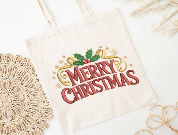 Merry Christmas Embroidery Design - Image 5
