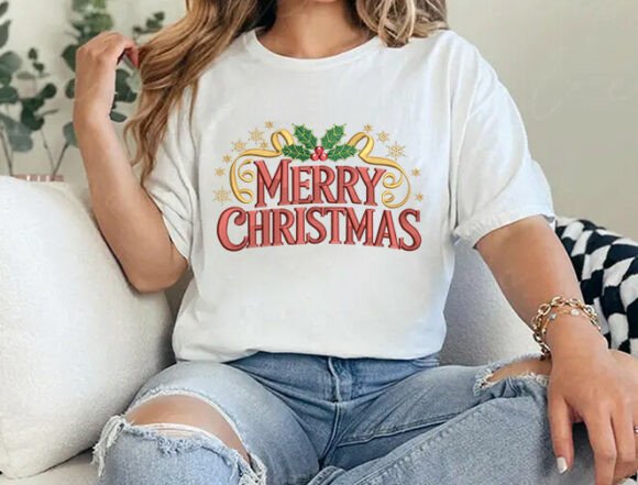 Merry Christmas Embroidery Design - Image 7