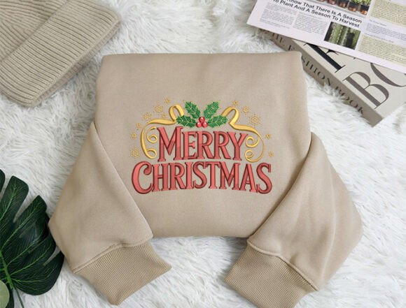 Merry Christmas Embroidery Design - Image 8