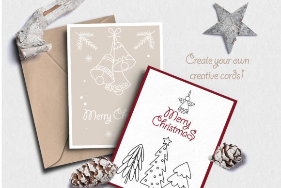 Merry Christmas Outline Elements - Image 3