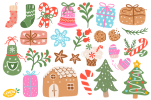 Alternative view of Merry Christmas PNG Clipart Bundle