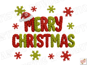 Alternative view of Merry Christmas Png Crochet Yarn Png