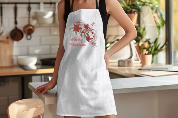 Merry Christmas Poinsettia for Pillows - Image 5