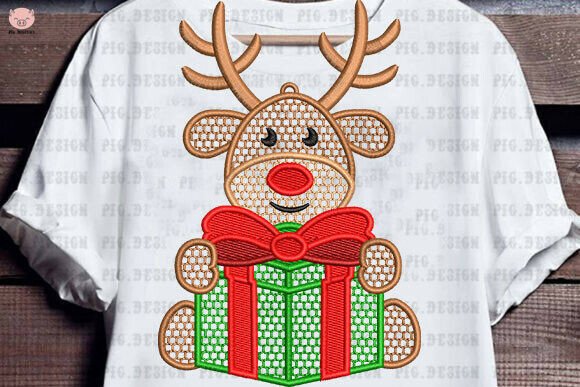 Merry Christmas Reindeer Ornament - Image 2
