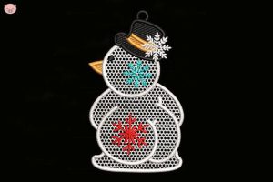 Merry Christmas Snowman Ornament