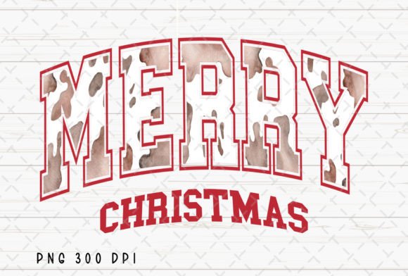 Merry Christmas Western Retro PNG