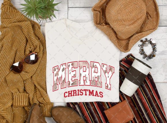 Merry Christmas Western Retro PNG - Image 4