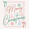 Merry Christmas Svg Png Coquette Bow Png