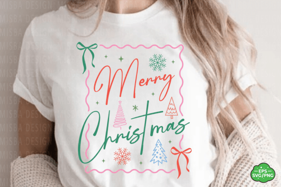 Merry Christmas Svg Png Coquette Bow Png - Image 3