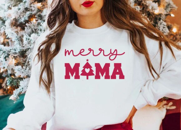 Merry Mama Mini SVG PNG Christmas - Image 3