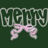 Merry Pink Bow Outline Applique