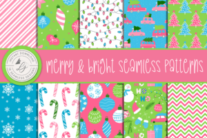 Merry and Bright Christmas Patterns
