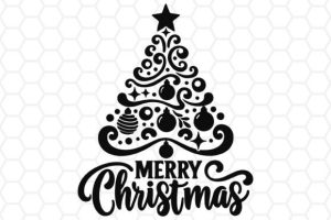 Merry Christmas SVG - Christmas Tree Svg