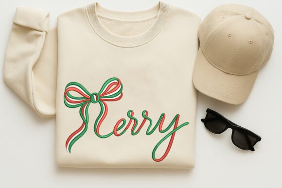 Merry with Bow Christmas - Image 3