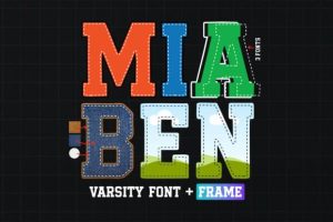 Mia Ben Canva Font Frame Template